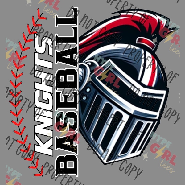 Knights Baseball / softball Design, Digital File PNG. Instant download, ready to print! Custom wording & design available contact us !
