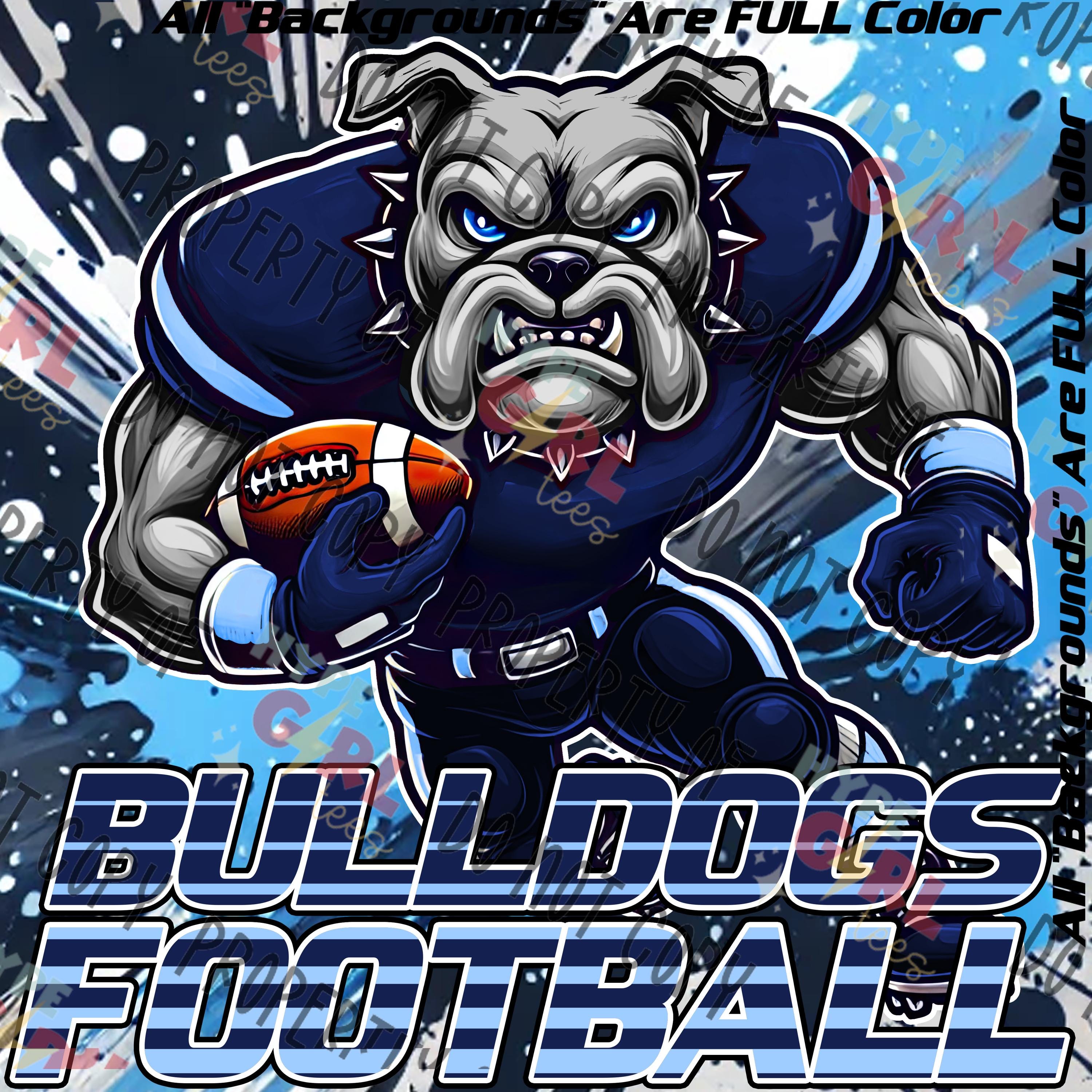 Bulldogs Football PNG Digital File. Blue & Baby Blue Variation. Other Colors Available for instant download! Or contact for YOUR teams color