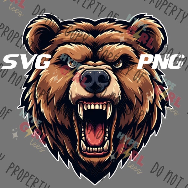 Bears Head PNG, Digital File. Bears Logo instant download. TONS of other designs available in this style at our store. See our store for mor