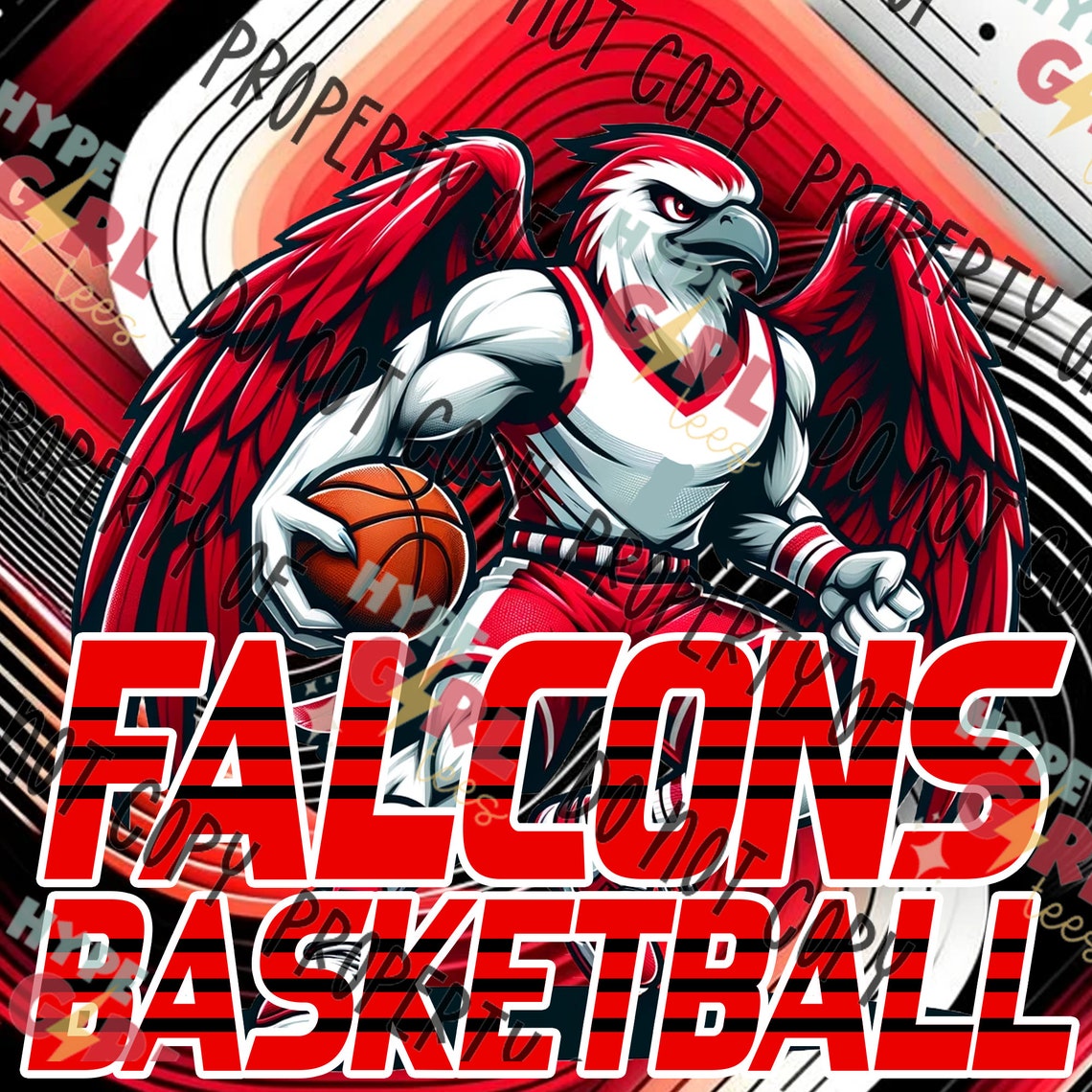 Falcon Basketball Mascot PNG, Digital File Instant Download. Other