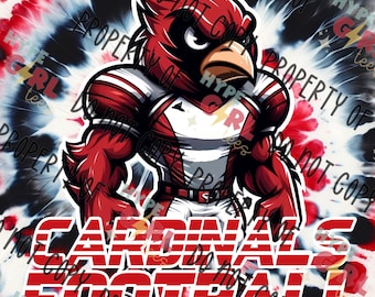 Cardinal Football PNG Digital File. Red & White Variation. Other Colors Available for instant download! Or contact for YOUR teams colors