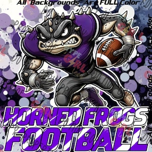 Horned Fogs Football PNG Digital File. Variazione viola e bianca. Altri colori disponibili per il download immediato! Oppure contatta per i TUOI team CLRS