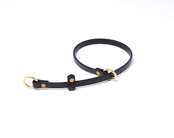 Waterproof Puppy Slip Collar: 1/2&quot; Width Biothane &quot;Perfect Fit&quot; Collar with Brass Hardware