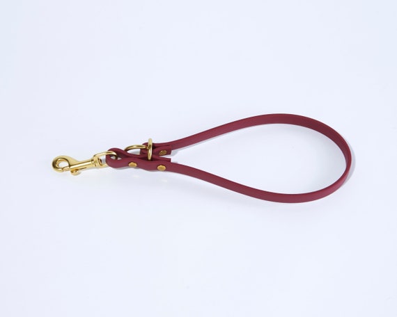 Modular 3-in-1 Dog Training Tab and Leash Extender: 1/2" Waterproof Biothane with Natural Brass Hardware