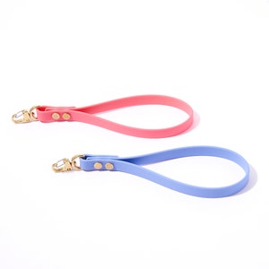 Pulsera Biothane: llavero impermeable de 1/2", cordón, etiqueta de identificación y soporte para control remoto para educadores.