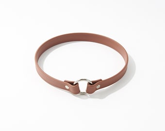 Slip-On ID Tag Collar: 3/4" Waterproof Biothane with Nickel Hardware