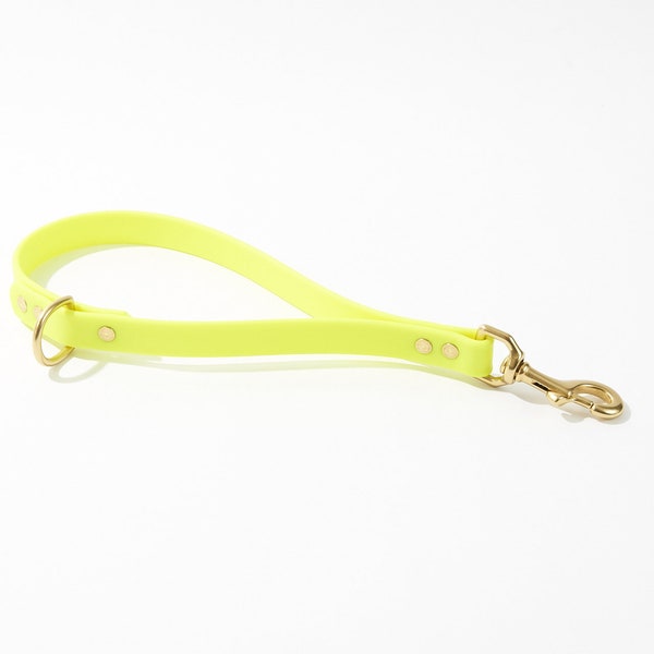 Traffic Loop Dog Training Tab and Leash Extender: 3/4" Waterproof Biothane with Custom Colors and Hardware