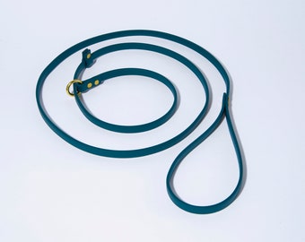 Adjustable 6 Foot Slip Leash: 1/2" Waterproof Biothane with Custom Colors and Hardware