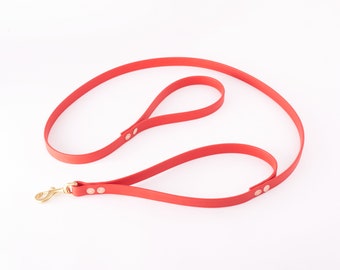 Double Handle Traffic Leash: Waterproof, 3/4" width, solid brass hardware