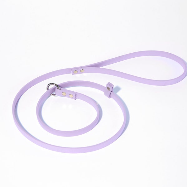 Adjustable 4 Foot Slip Leash: 1/2" Waterproof Biothane with Custom Colors and Hardware