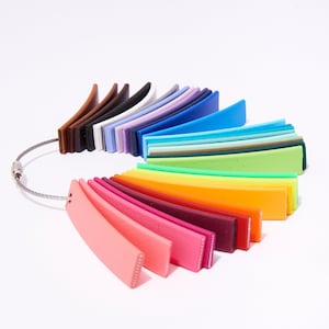 Biothane-kleurmonsterring: 35 kleuren waterdicht biothane met referentiekaart