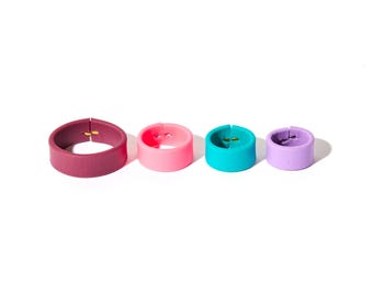Biothane Keeper Loops with Natural Brass or Stainless Steel Staples