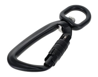 ADD ON-Black Twist Lock Swivel Carabiner for 1/2" Width Products