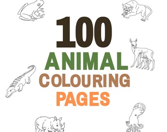 100 Printable Animal Colouring Pages