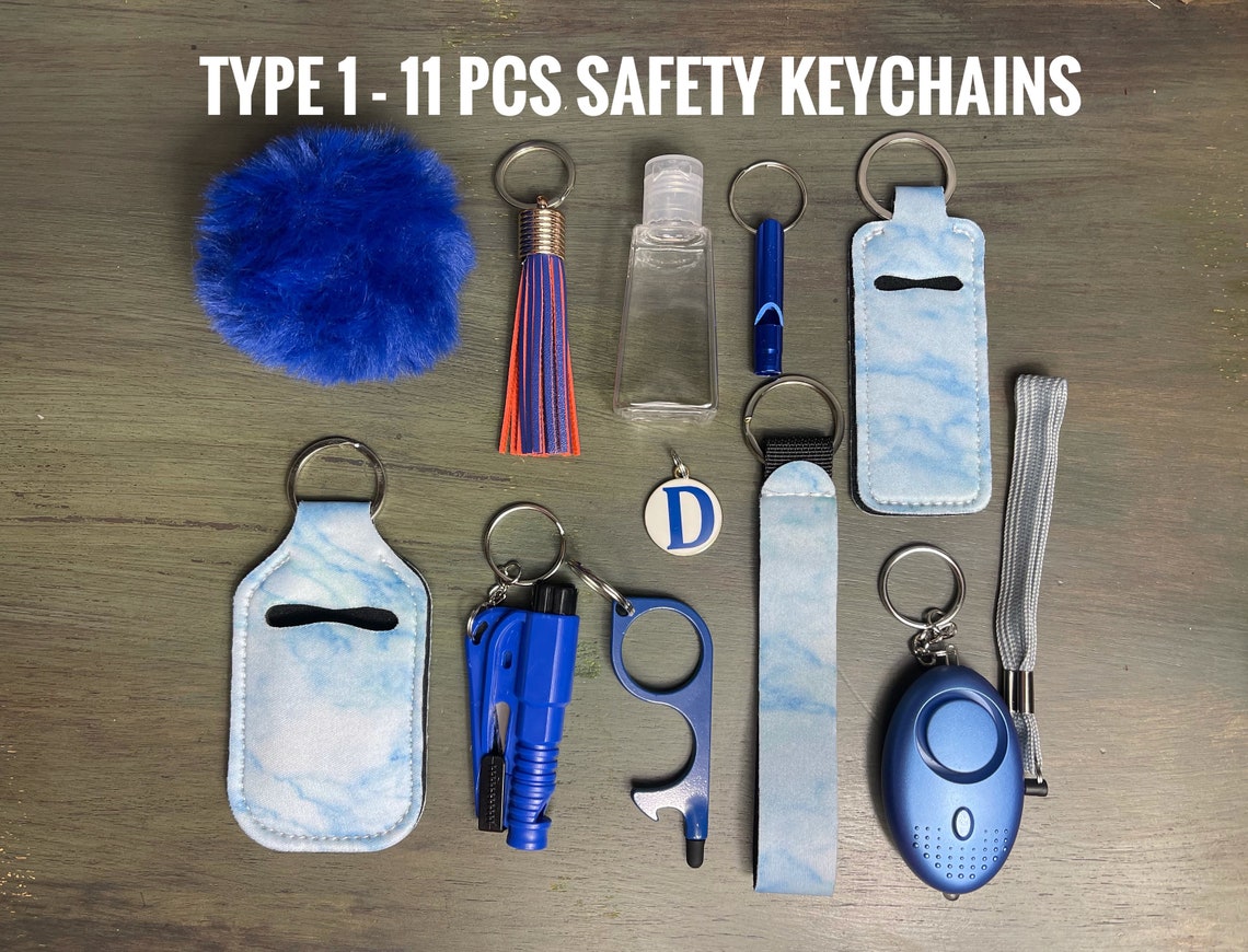 11 Piece Safety Keychain Utility Keychain Protection Etsy