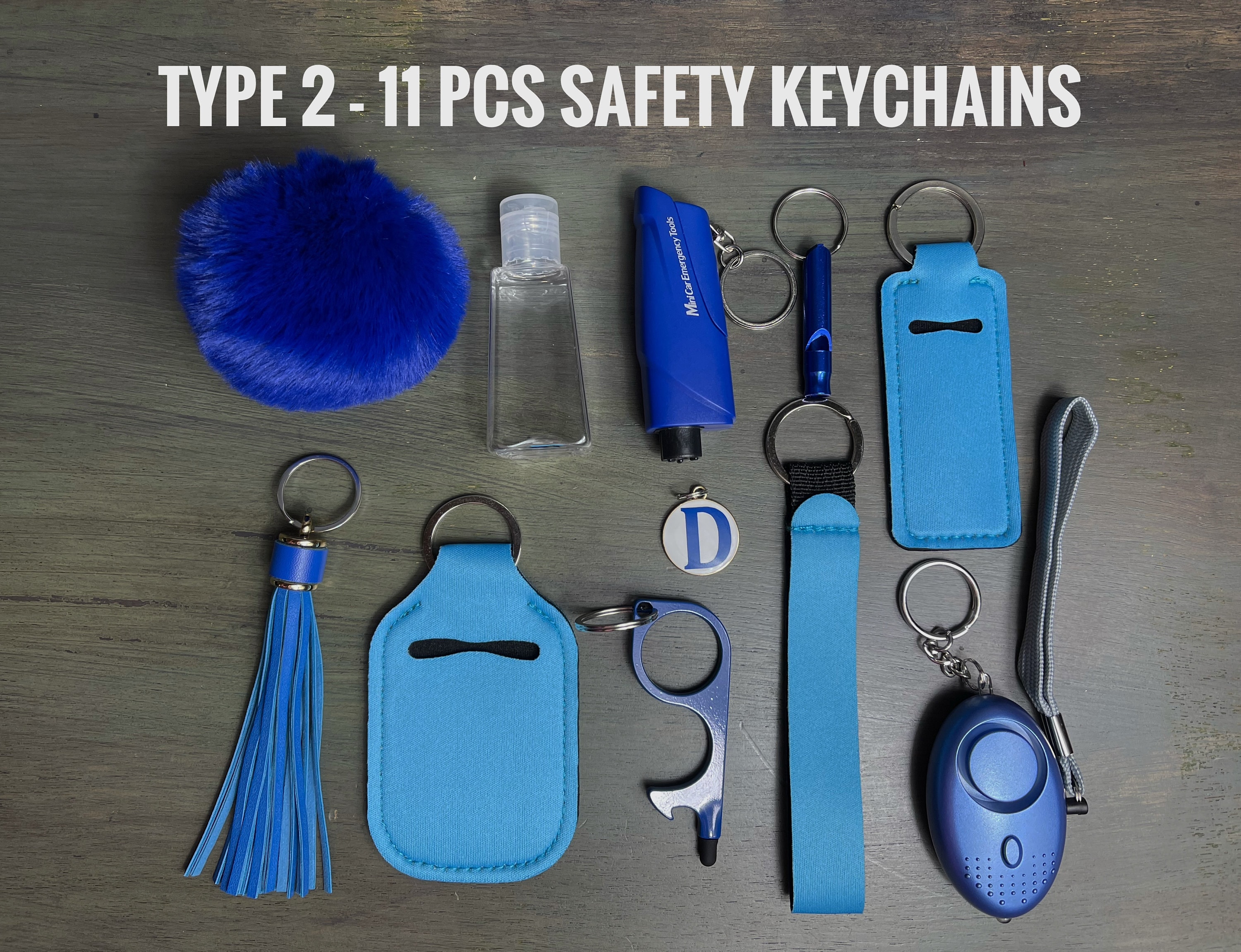 11 Piece Safety Keychain Utility Keychain Protection Etsy