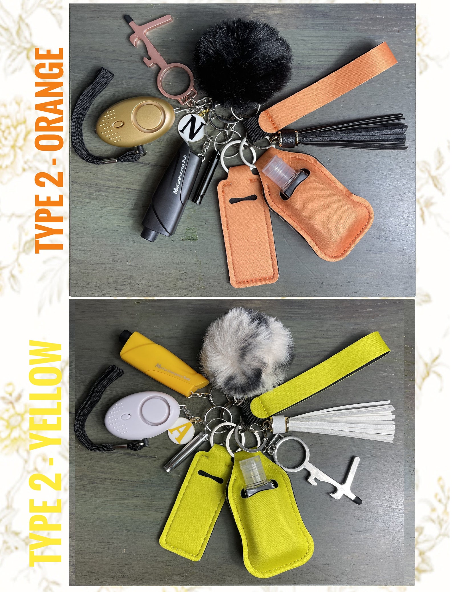 11 Piece Safety Keychain Utility Keychain Protection Etsy