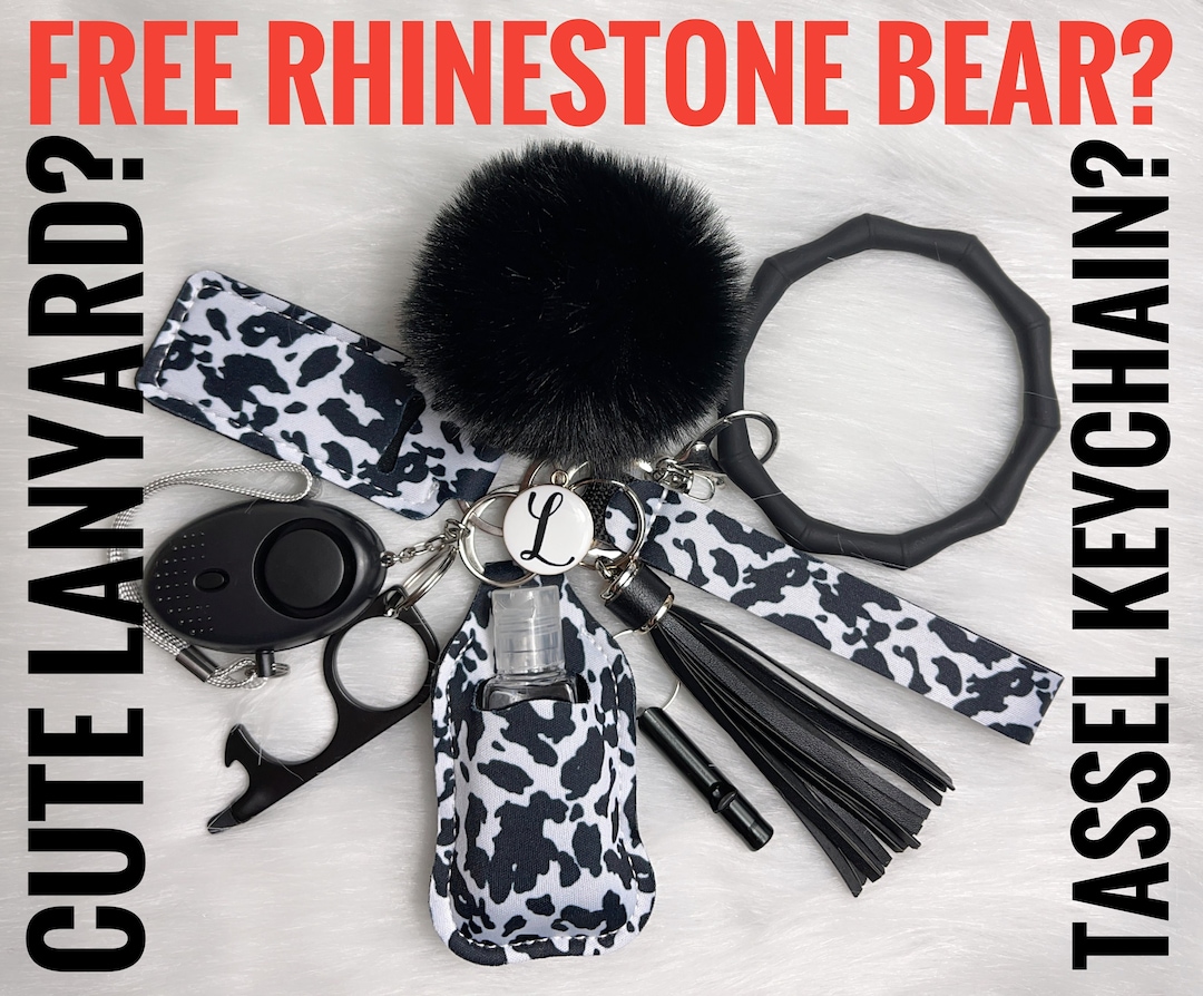 SAFETY PROTECTION KEYCHAINS, 12 Pieces Alarm Keychains Protection Keychain, Monogrammed Keyring