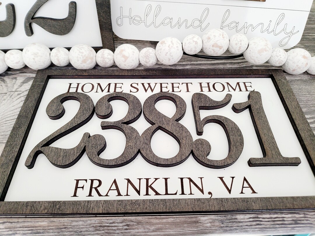SVG ONLY Home Sweet Home Zip Code Sign Etsy