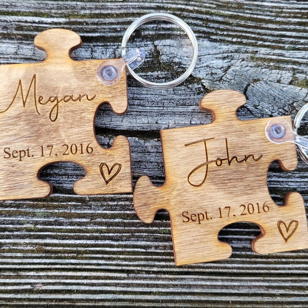 SVG ONLY- Puzzle Piece Couples Keychain file