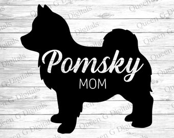 Pomsky SVG Cut File, Pomsky Mom Svg, Pomsky Mom Png, Dog SVG, Dog PNG, Dog Sublimation Design, Dog Mom svg, Pomsky