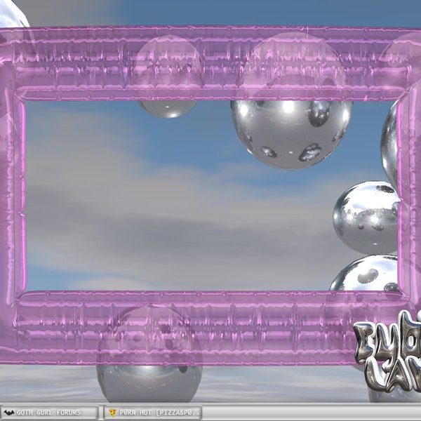 INFLATABLE Baby Pink Chair Y2K TWITCH Overlay Frame