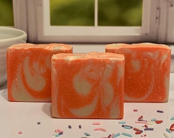 Clearance: Dreamsicle Handcrafted Cold Process Real Soap