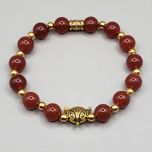 Carnelian Bracelet | Fox Bracelet | Animal Bracelets | Gemstone Bracelets | Fox Bracelets | Natural Carnelian | gift for mom , mother&#39;s gift