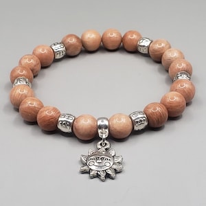 Sunstone Bracelet | Sunstone | Gemstone | Sun l Bracelet | Natural Sunstone |  Sun Charm | Women Bracelet | Mother&#39;s Gift | Gift for Mom