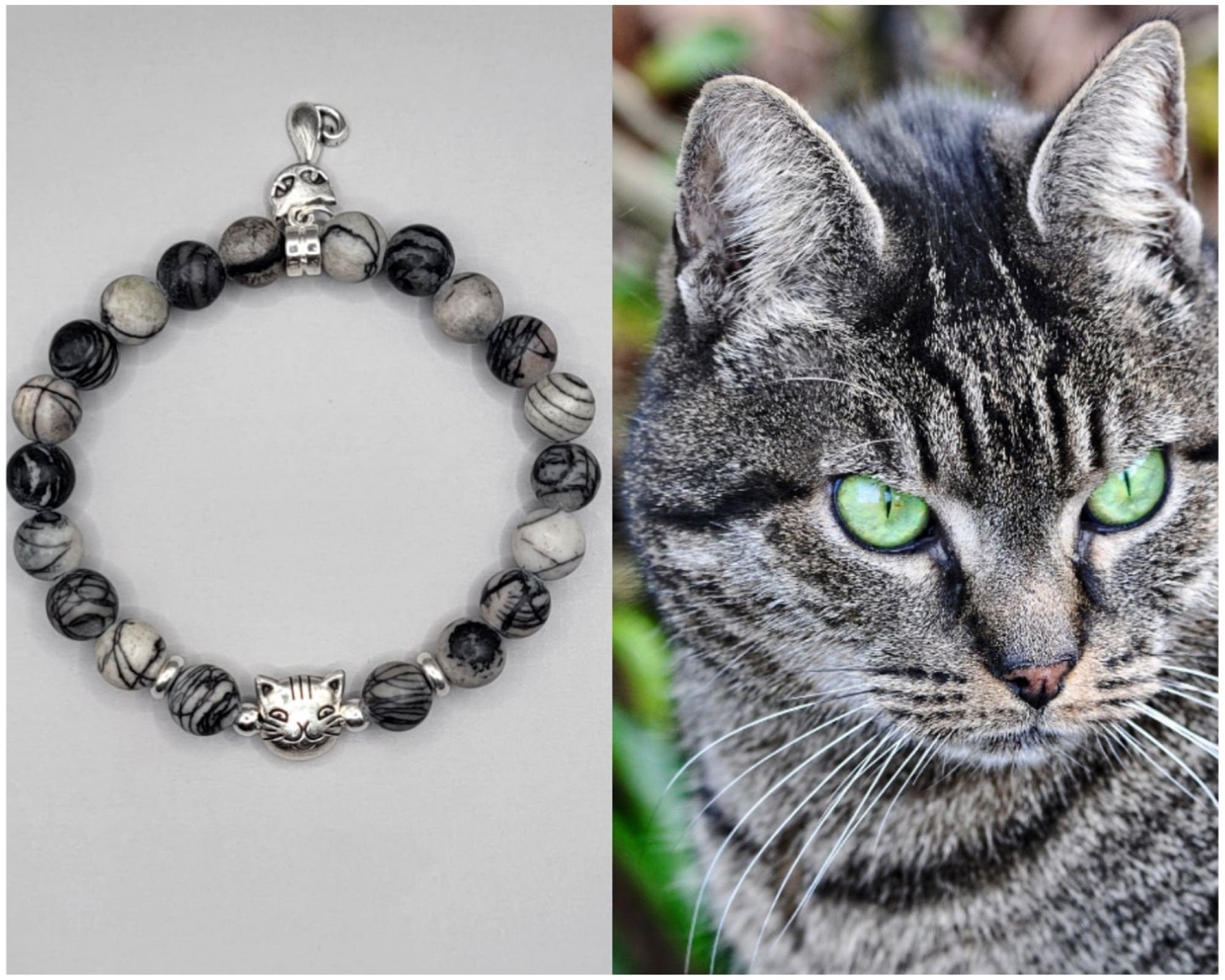 Gray Tabby Cat Bracelet Cat Bracelet Cat Lover Gift Cat Memorial Bracelet Pet Bracelet Cat Charm Bracelet Cat Jewelry Cat Gift Etsy