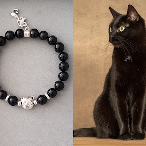 Black Cat Bracelet | Cat Bracelet | Cat lover gift | Cat memorial bracelet | Pet Bracelet | Cat charm bracelet | Cat jewelry  | Black cat