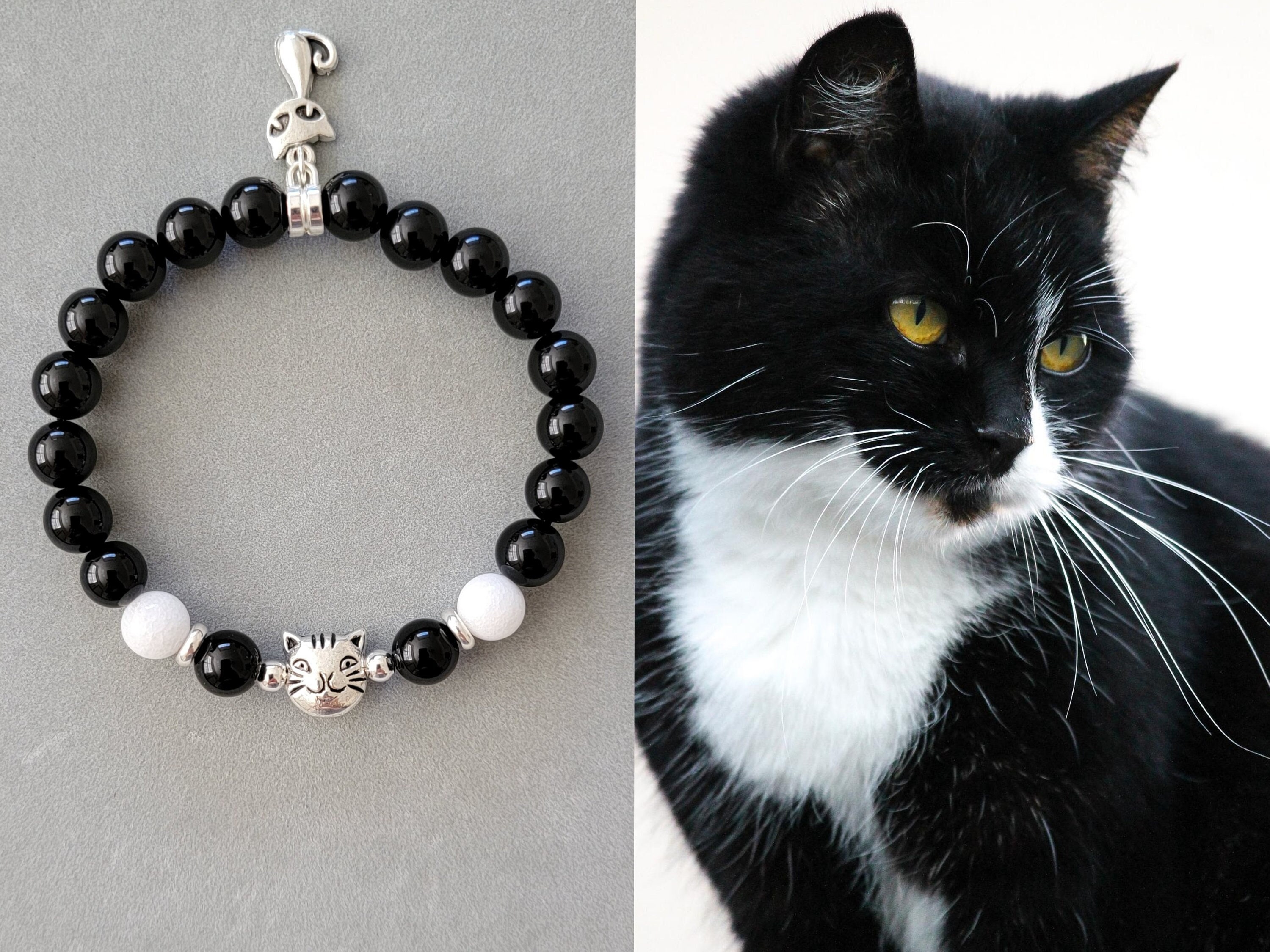Black Cat Bracelet - Etsy