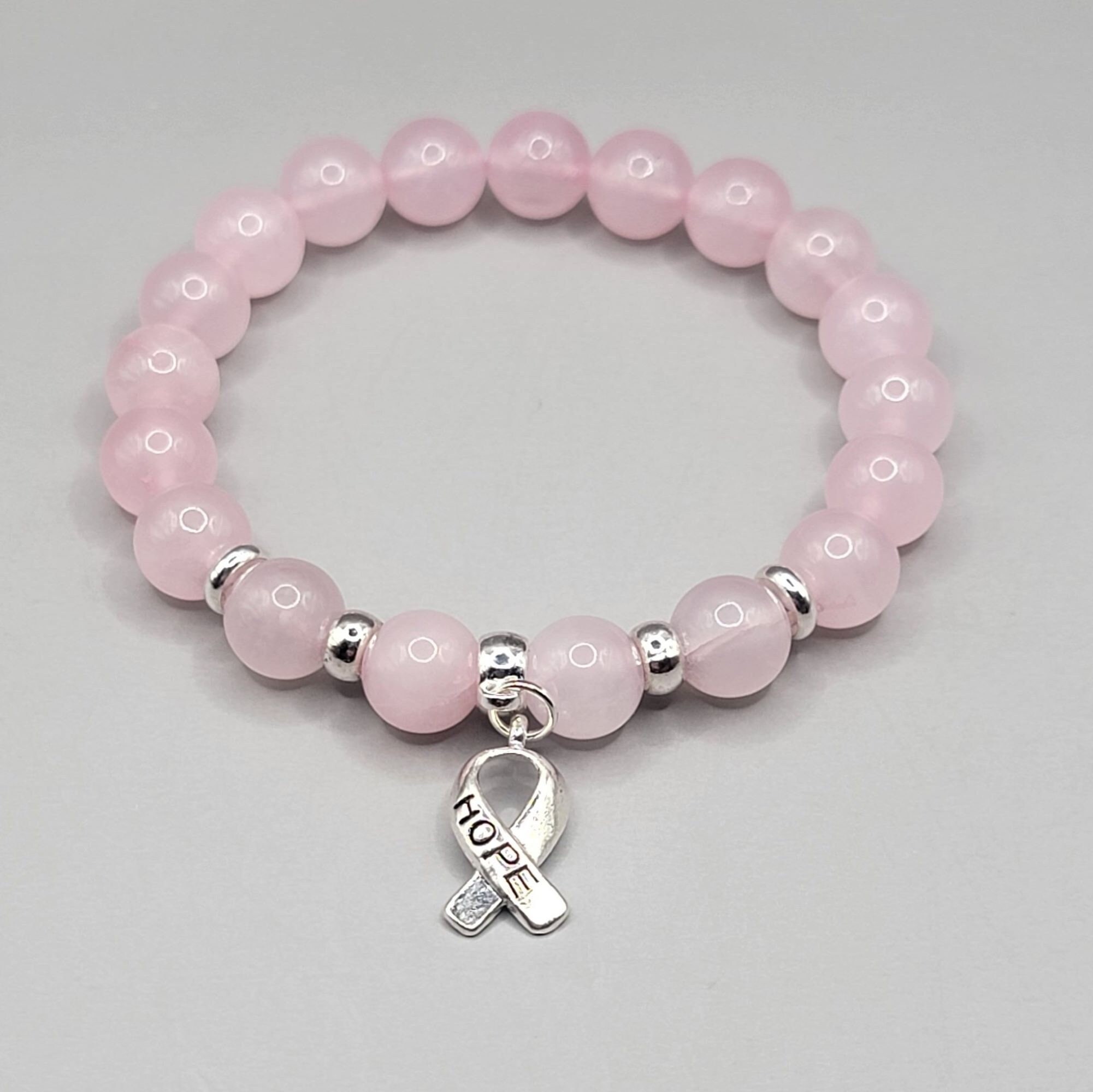 Breast Cancer Awareness Bracelet | Rose quartz bracelet | Healing bracelet | Cancer bracelet | Pink bracelet | Rose quartz | Breast cancer
