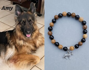 Pulseras para perros - Hechas a medida / Pulsera para perros / Pulsera con piedras preciosas / Pulsera para perritos / Pulsera con dijes para perros / Pulsera para mascotas / Amante de los perros / Regalo para perros