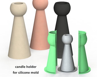 シリコン型を作るためのキャンドルホルダー（stlファイル）