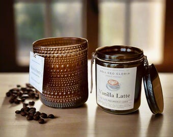 Vanilla Latte Beeswax Candle | All Natural Extract Infused (no synthetic fragrance or essential oils) | Artisan Made | Kid Safe, Pet Safe