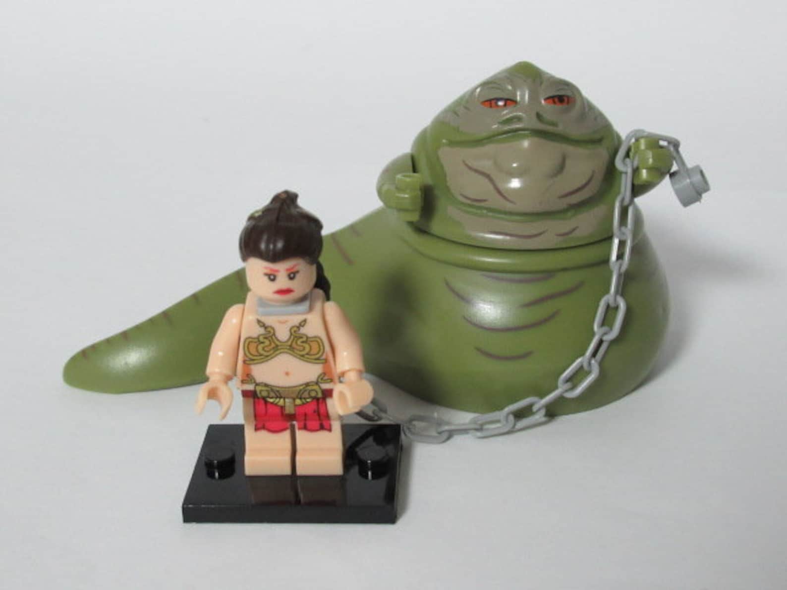 Leia Jabba the Hutt Figure Stones Star Wars Lego Custom | Etsy