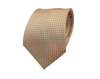 Orange Silk Tie with Polka Dots in Wooden Gift Box/ High Quality Necktie for Men / Gift for Groomsmen-Wedding