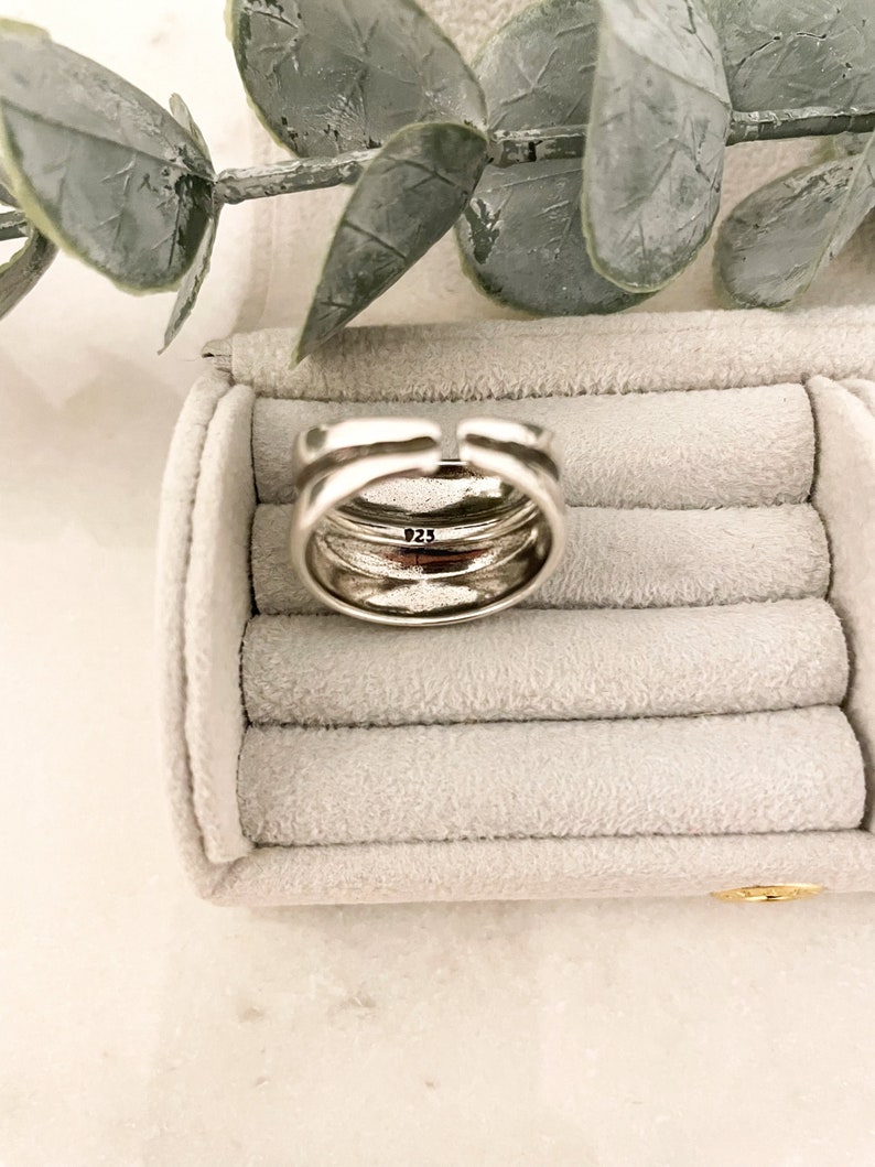 925 Sterling Silver Chunky Dome Ring: Adjustable Wide Statement Band - Etsy