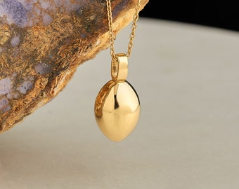 Sterling Silver Urn Necklace: Cremation Jewelry, Ashes Keepsake, Custom Engraved