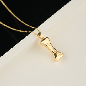 Personalized Ash Holder Bone Pendant, Sterling Silver Pet Ashes Necklace, Gold Pet Cremation Necklace, Dog Loss Necklace, Cremation Jewelry