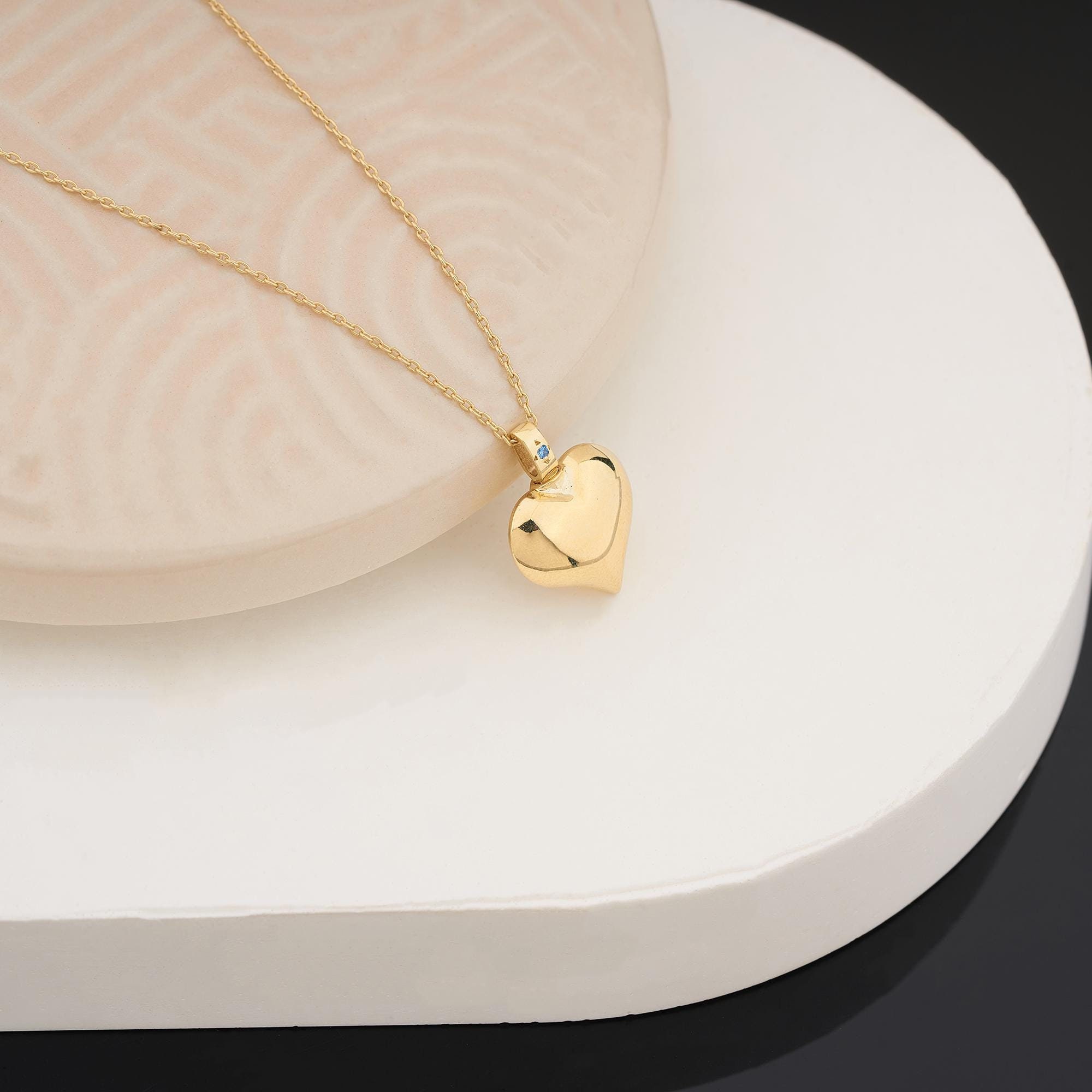 Sterling Silver Heart Urn Necklace: Birthstone Memorial Keepsake, Cremation Jewelry