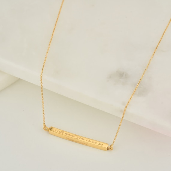 Horizontal Bar Urn Necklace Custom Cremation Jewelry Made from Ashes Sterling Silver Urn Pendant Memorial Jewelry Urn for Mom Pet Dad Ashes