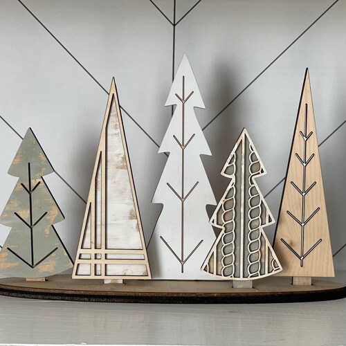 Modern Decorative Christmas Trees | Hand-crafted modern christmas decor | Christmas centerpiece