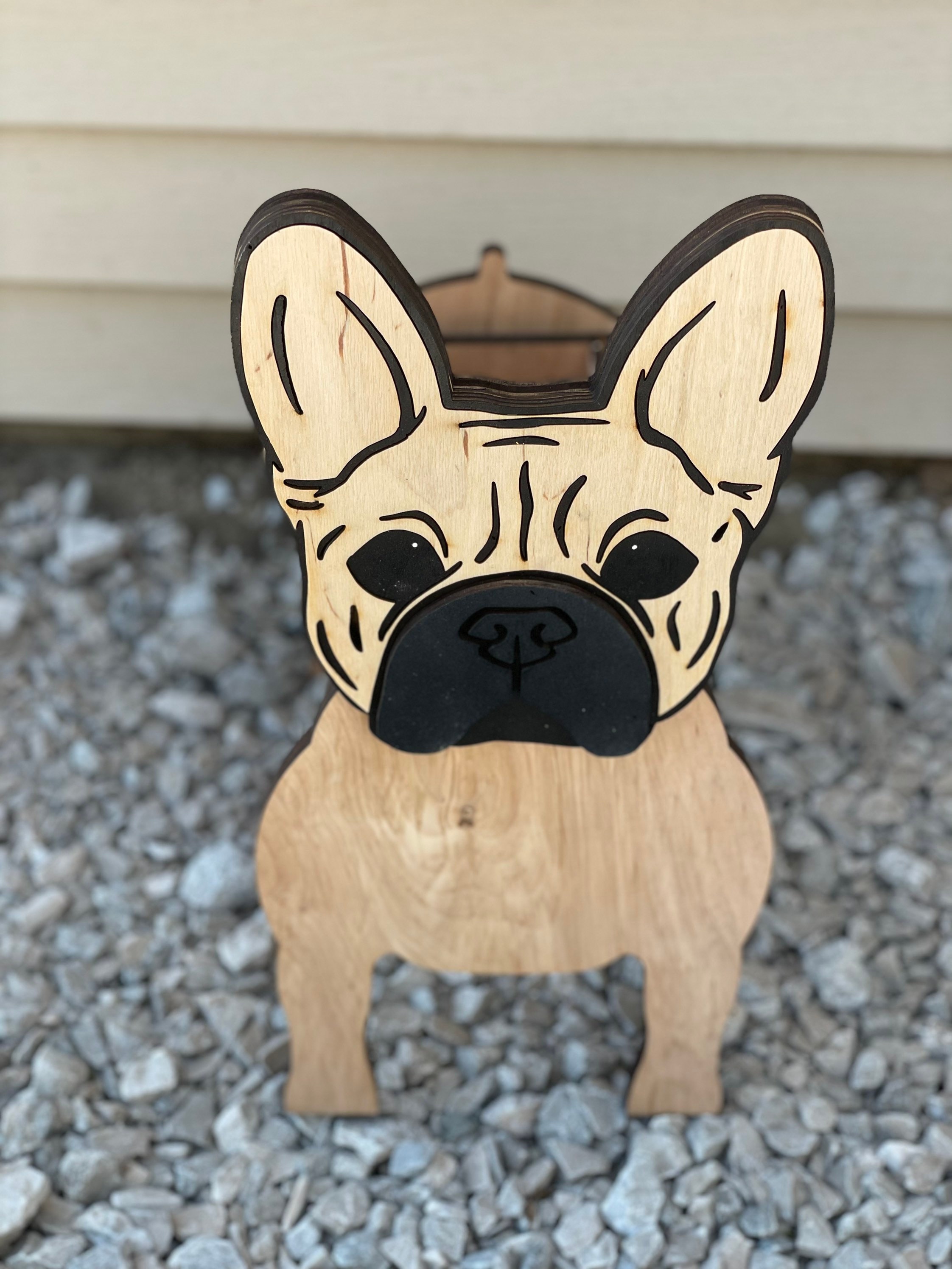 French Bulldog Planter Handcrafted French Bulldog Decor Etsy