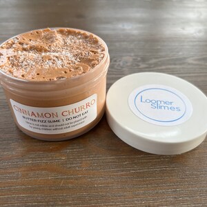 Cinnamon Churro Slime - Butter Fizz Slime - Cinnamon Scented - 7 oz