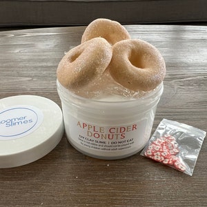 Apple Cider Donuts - apple cider Scented - fall slime - DIY Clay Slime - Thick and Glossy Slime - 7 oz