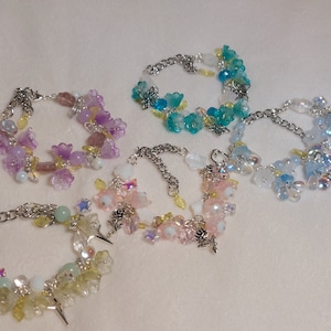 Garden Fairy Charm Bracelets | Dainty Jewelry | Dainty Charm Bracelet | Y2k Fashion | Y2K Jewelery | Y2K Bracelet
