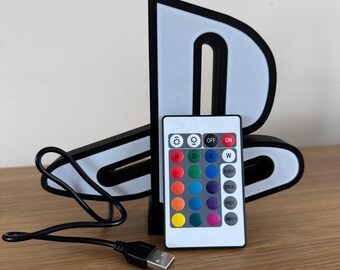 PlayStation Gaming Room Desk Light Box | PlayStation Logo Light | Gaming Room Light Box