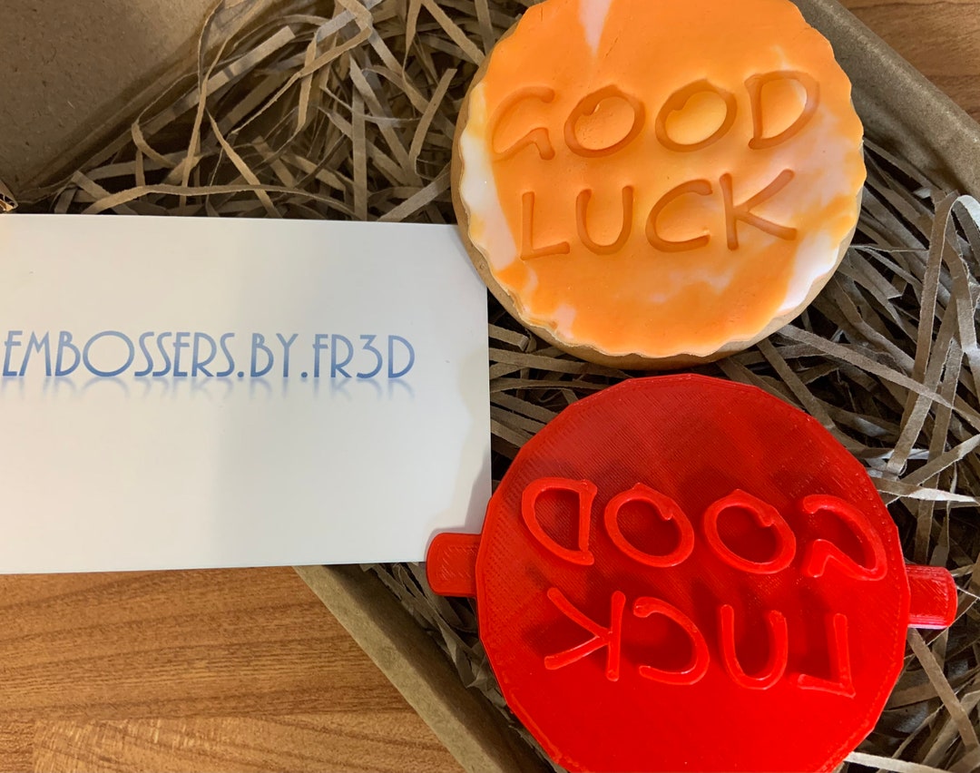 Good Luck Embosser Stamp Fondant Icing Cupcake Cutter - Etsy